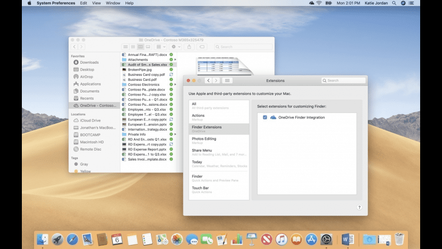 setup onedrive on mac